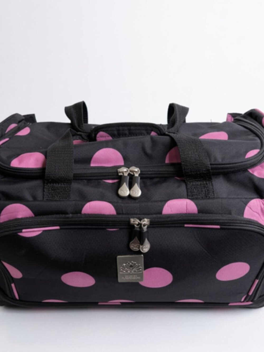 Jenni Chan Pink Pokadot Carry On Gym Bag